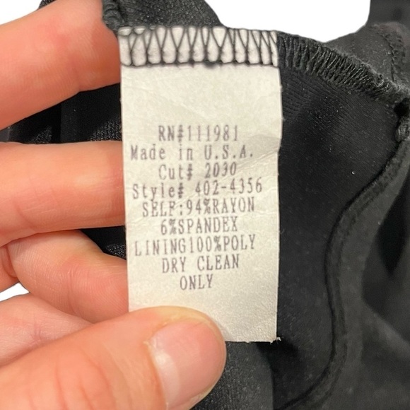 Bailey 44 Black Rouched Short Sleeve Knee Length Dress Spandex Rayon Blend Mediu - Picture 10 of 11